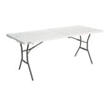 6 Feet White Granite Folding Table D631