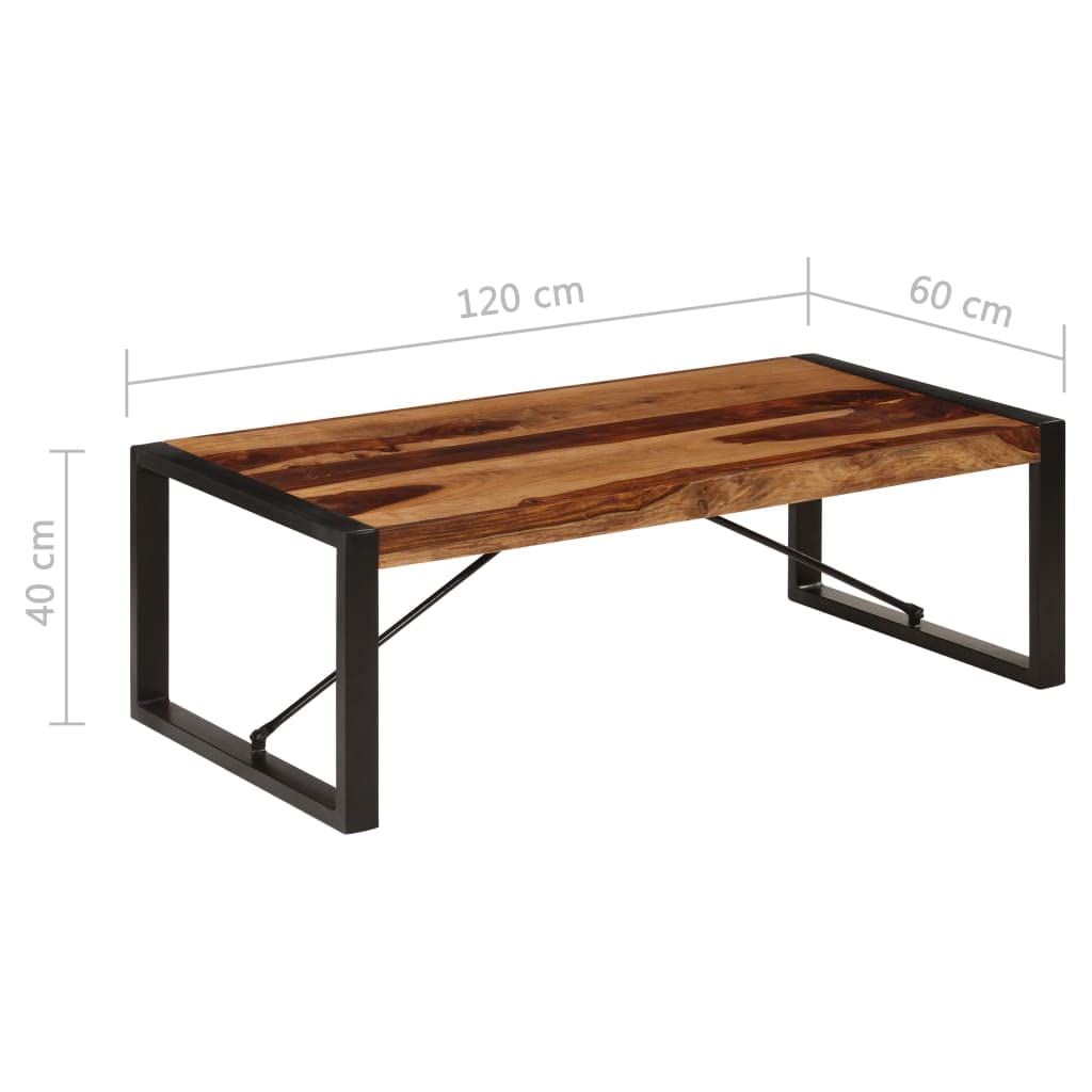 Brown Solid Sheesham Wood Coffee Table X37219
