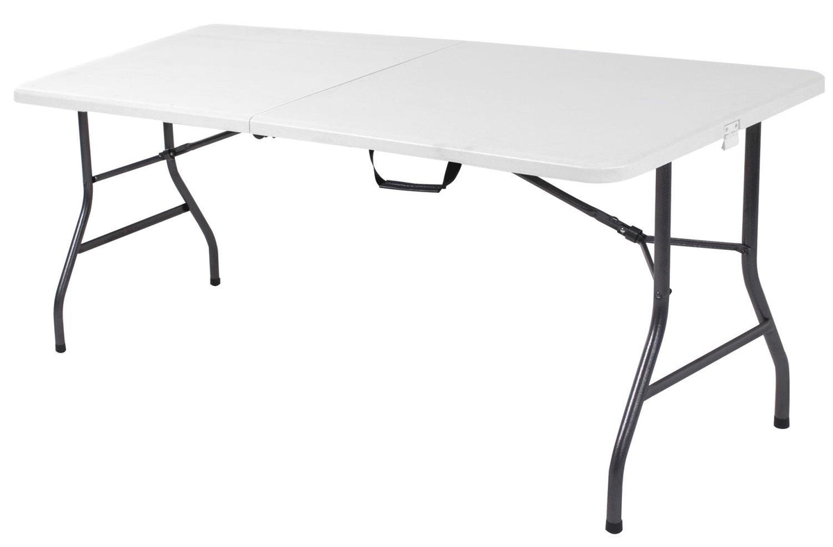 6ft White Blow Molded Folding Table L73650