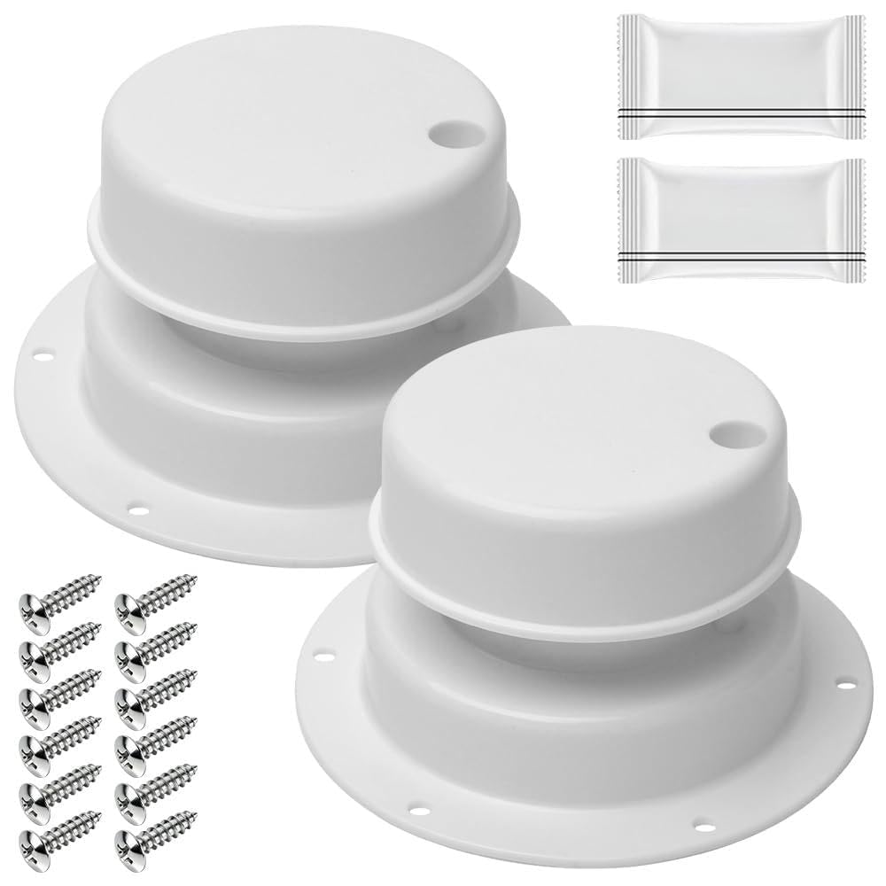 White 2 Pack RV Vent Covers U269542