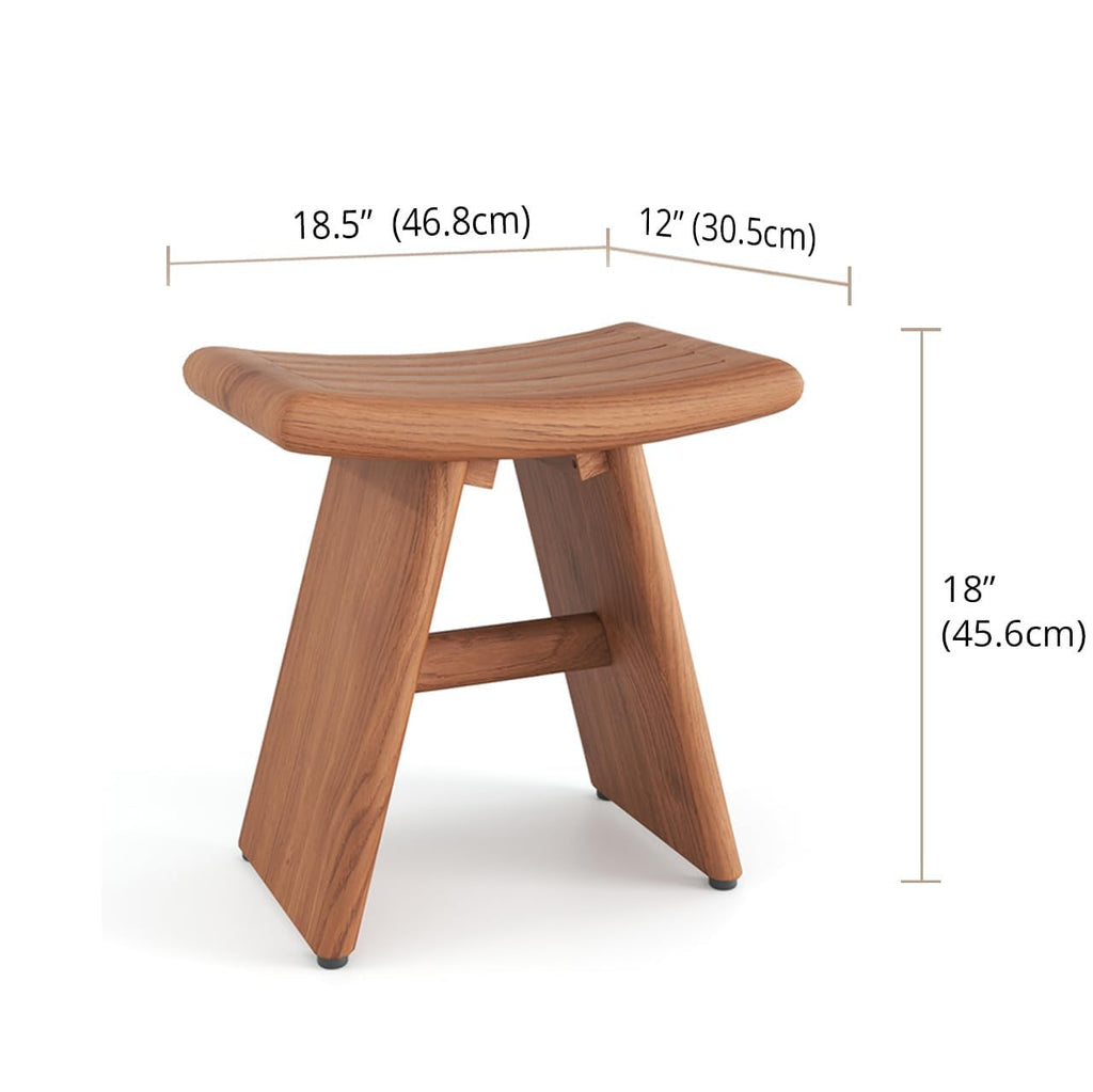 18" Slatted Teak Shower Bench D524