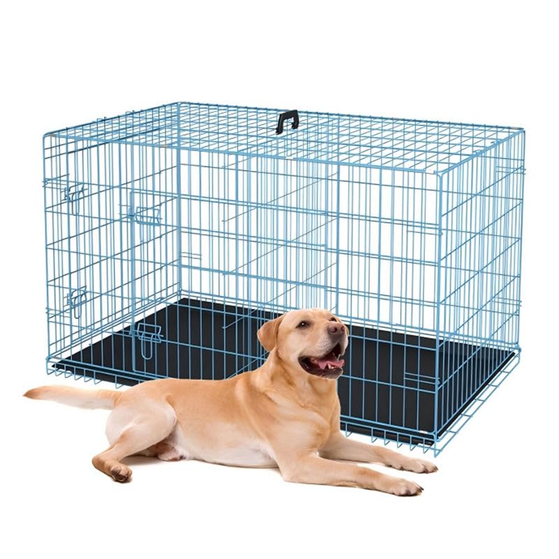 36-Inch Folding Metal Dog Crate with Divider and Removable Tray U673727