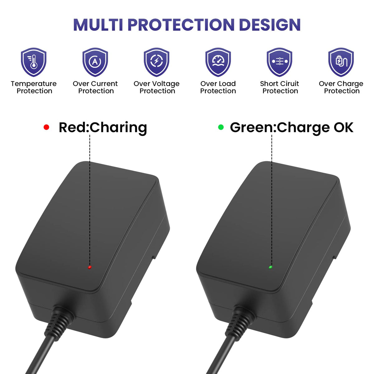 24V Electric Scooter Charger 3-Prong Inline Female Power Cord A82140
