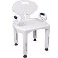 Shower Chair Bath Seat with Padded Arms, Removable Back and Adjustable Legs I2138