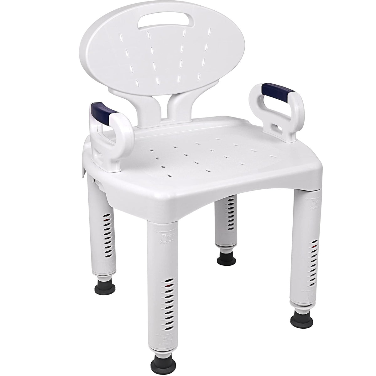 Shower Chair Bath Seat with Padded Arms, Removable Back and Adjustable Legs I2138