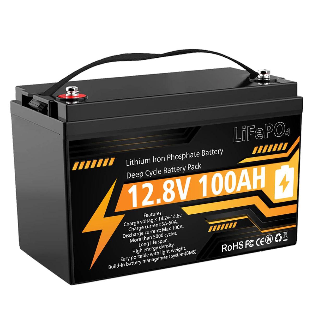 12V 100Ah LiFePO4 Deep Cycle Battery A6461