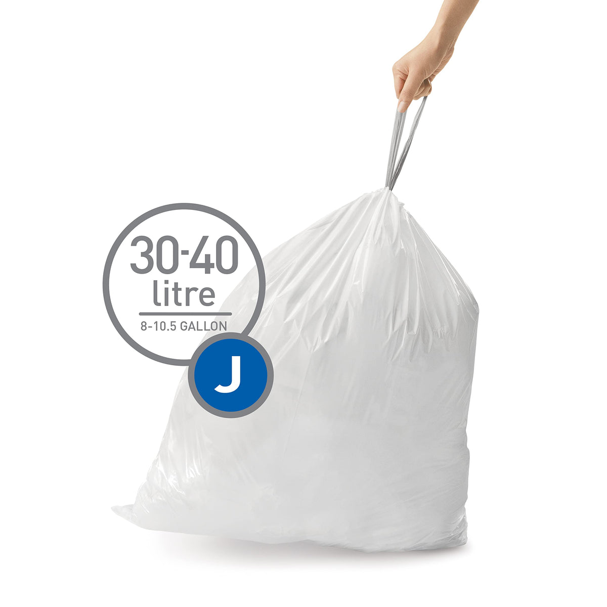 Custom Fit Trash Can Liner, 60 Count, 30-45 Liter D1410
