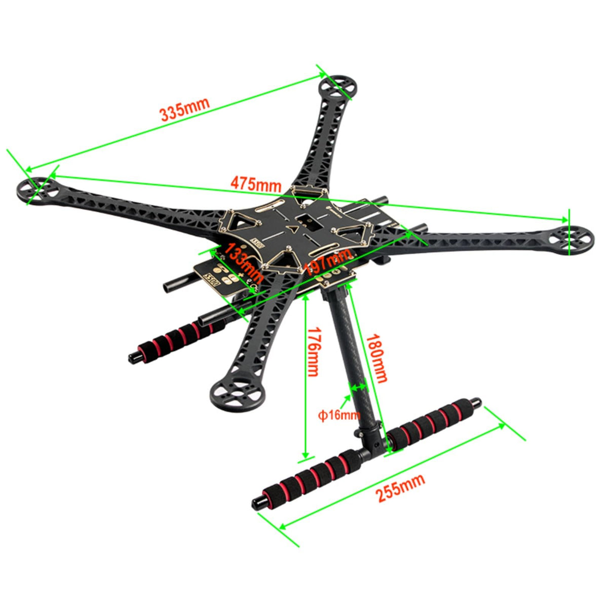 500mm Carbon Fiber Drone Frame Kit H352533