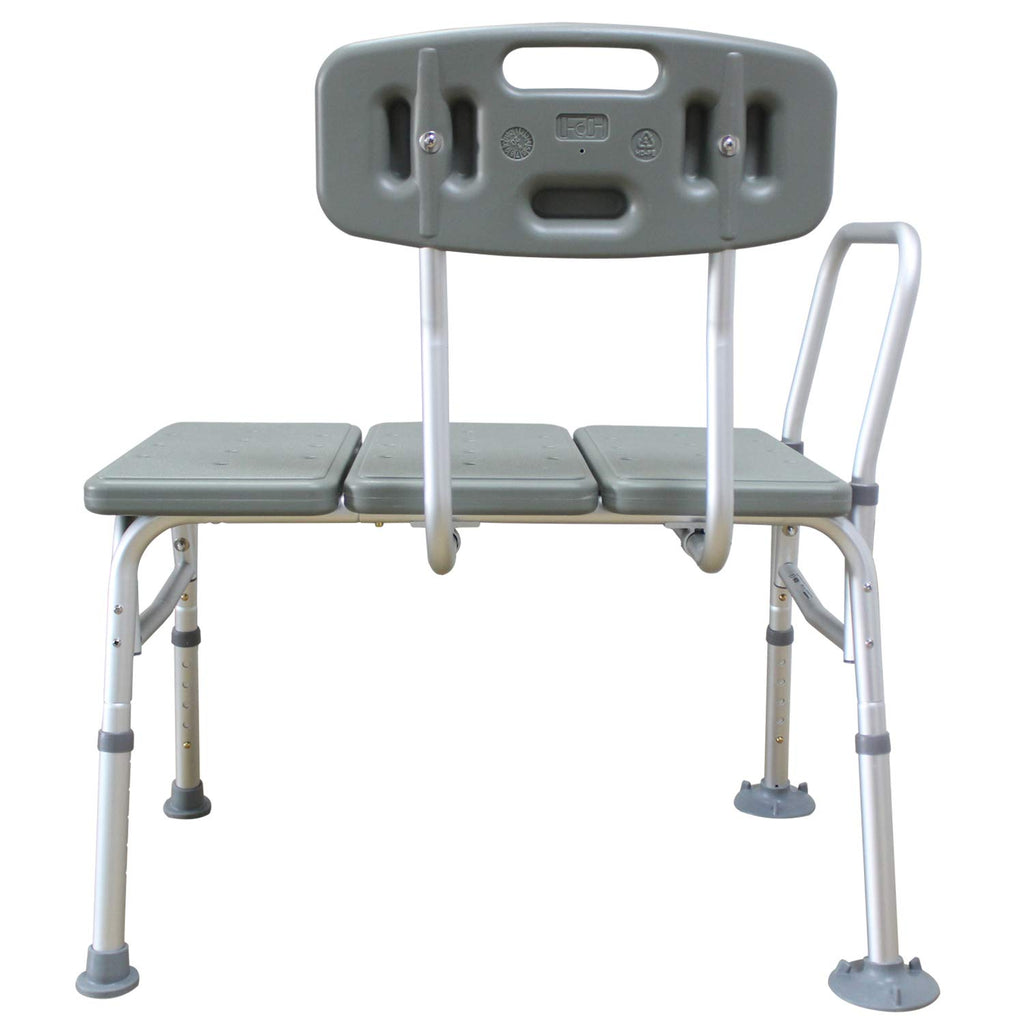 Bath Shower Transfer Bench with Backrest & Padded Armrest G24484