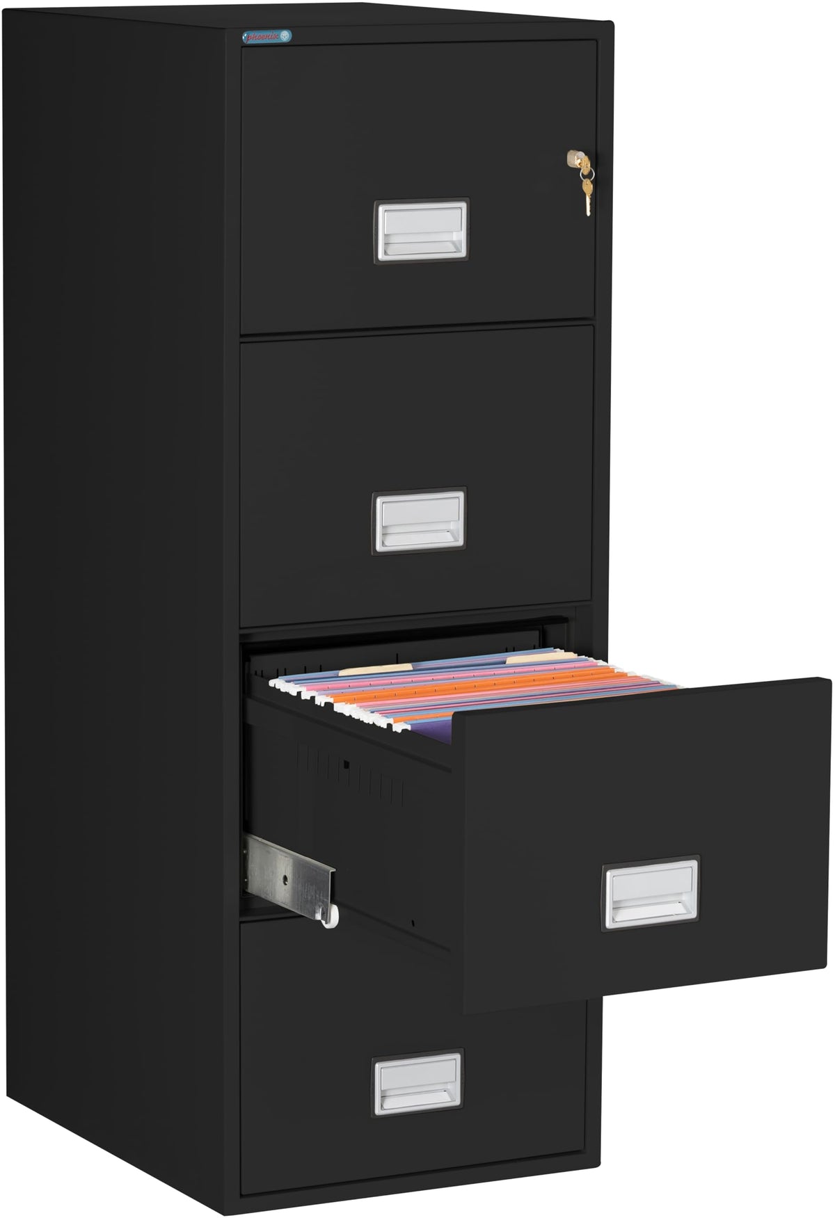 Black 4-Drawer Legal Fireproof File Cabinet K2124
