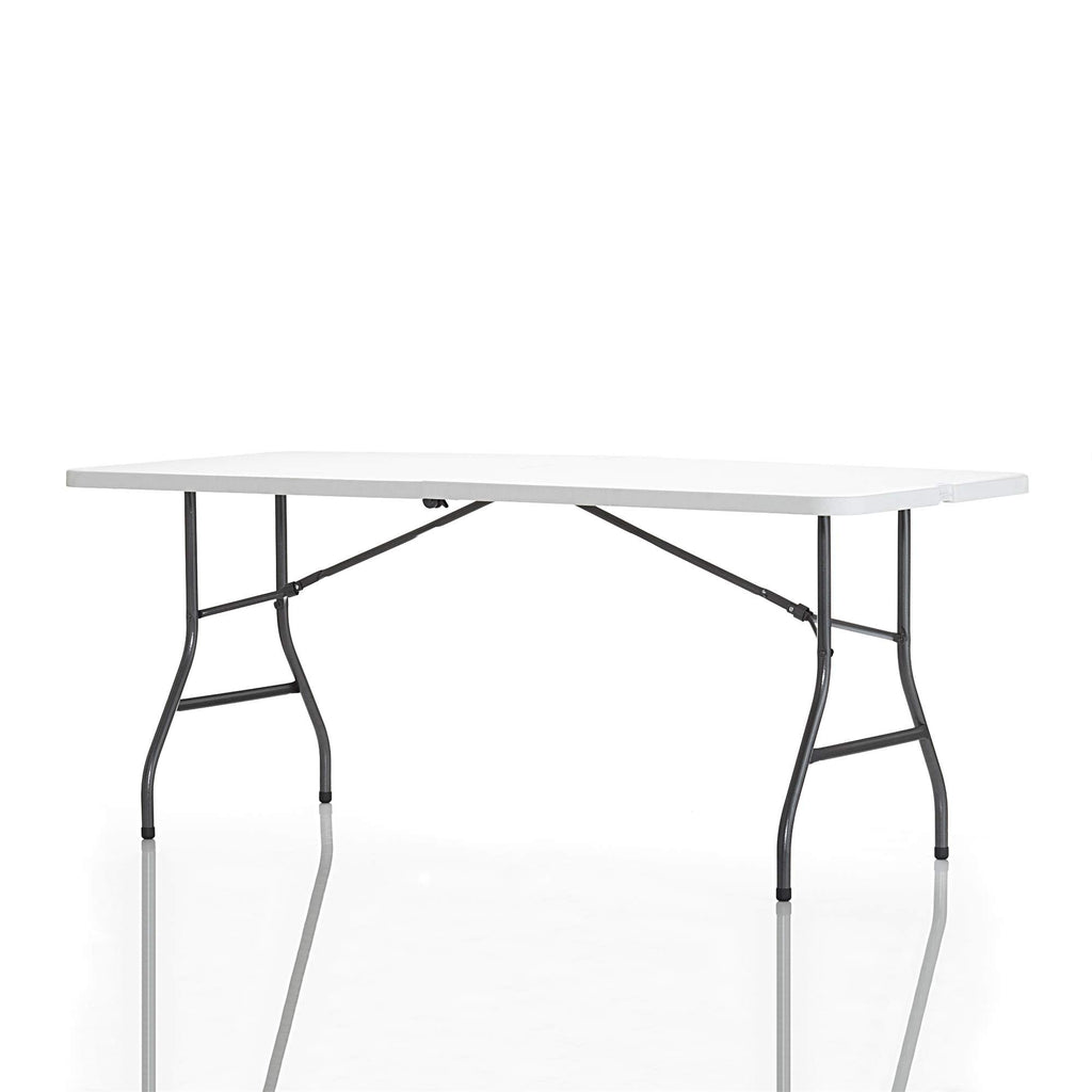 6ft White Blow Molded Folding Table L73650