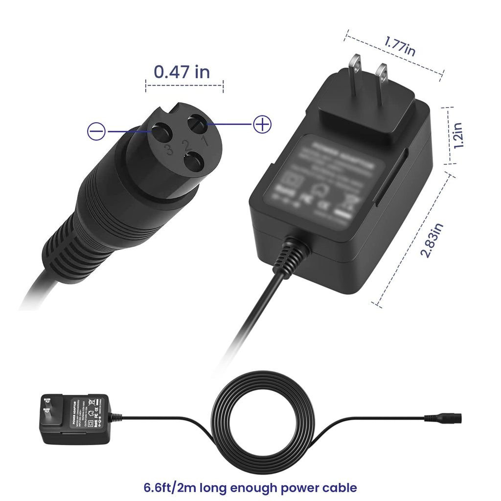 24V Electric Scooter Charger 3-Prong Inline Female Power Cord A82140