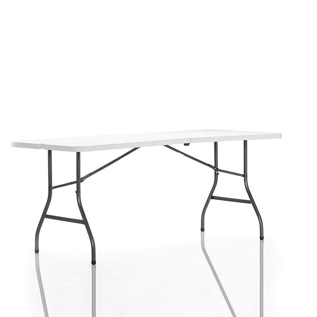 6ft White Blow Molded Folding Table L73650