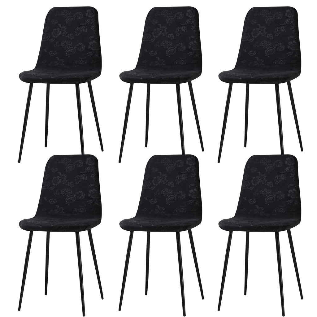 Stretch Removable Jacquard Dining Chair Covers Set W244
