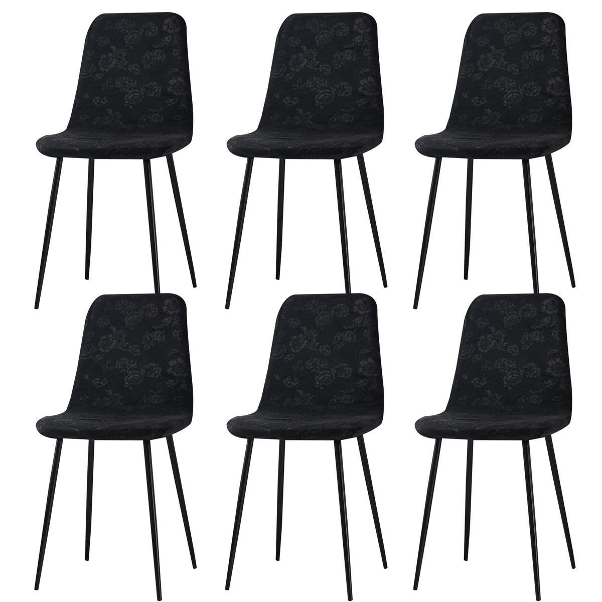 Stretch Removable Jacquard Dining Chair Covers Set W244
