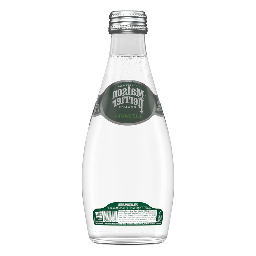 Unflavored Sparkling Water 4 Pack Glass Bottle 11.15 fl oz U2214