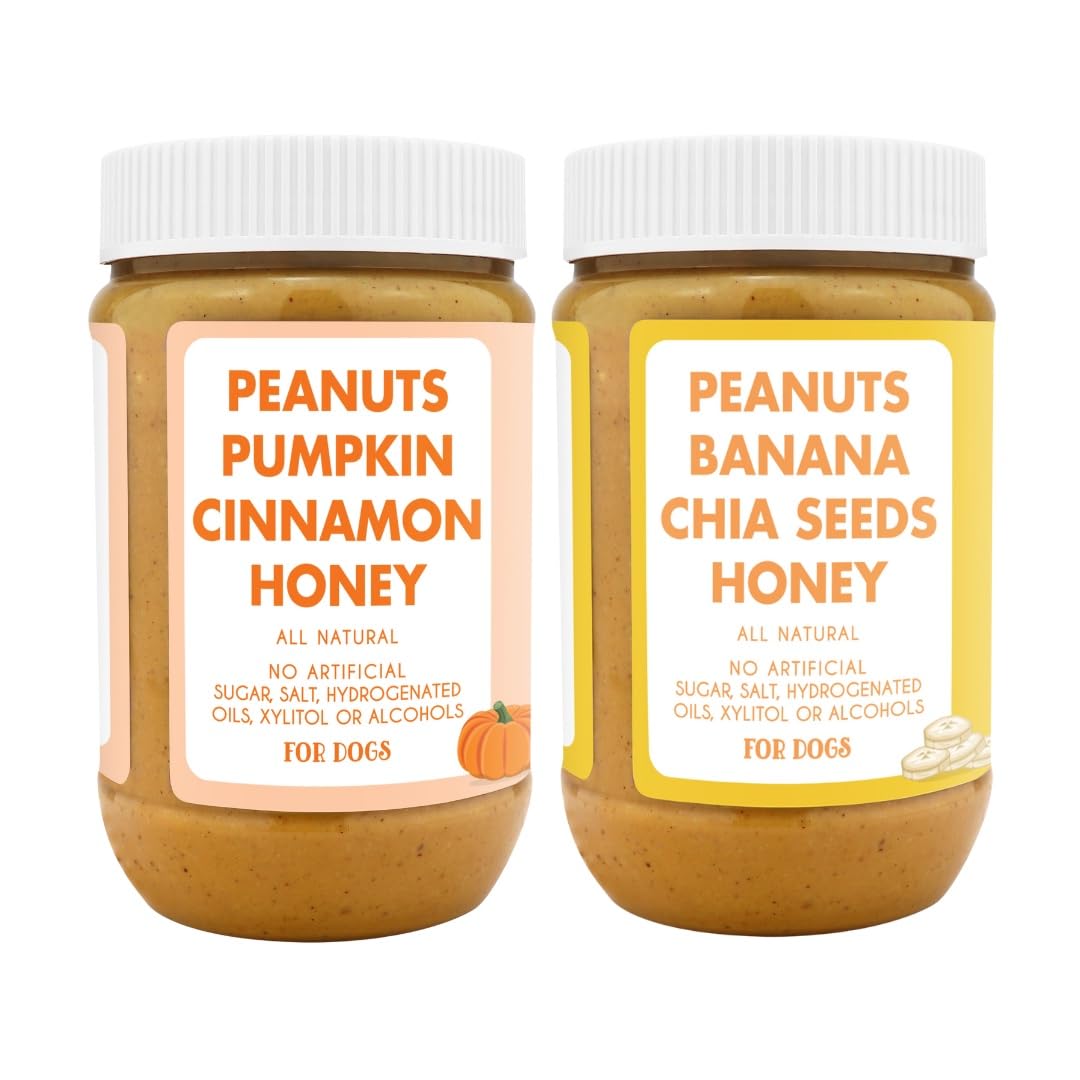 100% All Natural Dog Peanut Butter Set of 2 17oz E408156