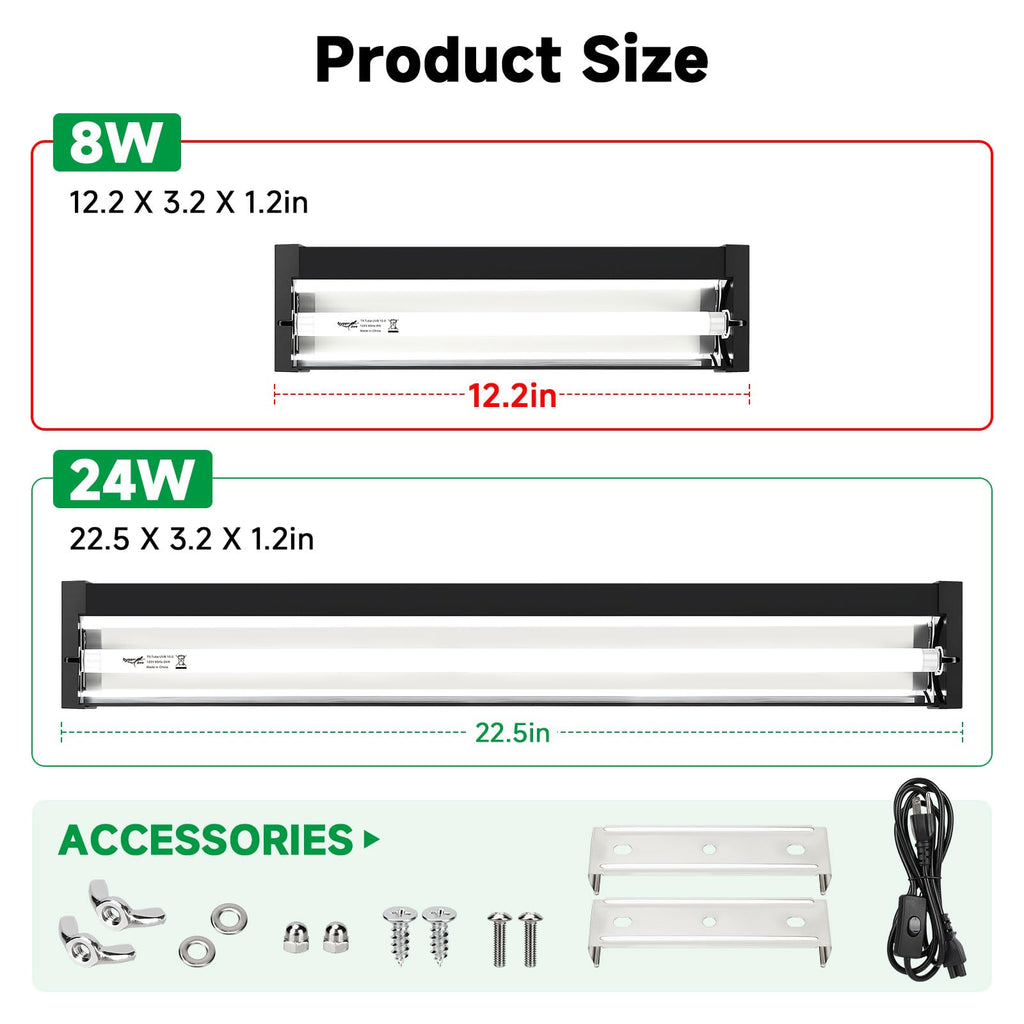 8W UVB Reptile Light Fixture Kit N703