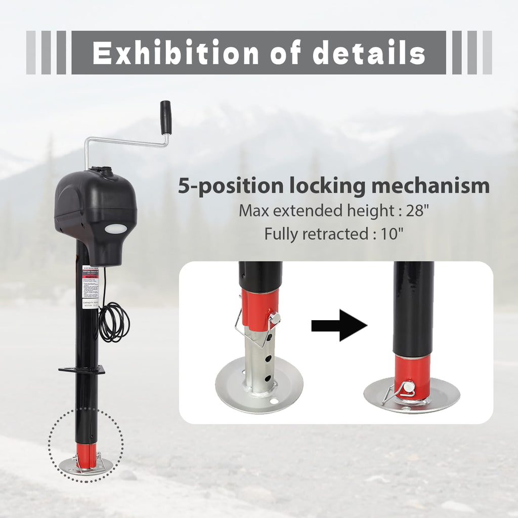 Electric Power Tongue Jack 3500lbs 12V DC B45814