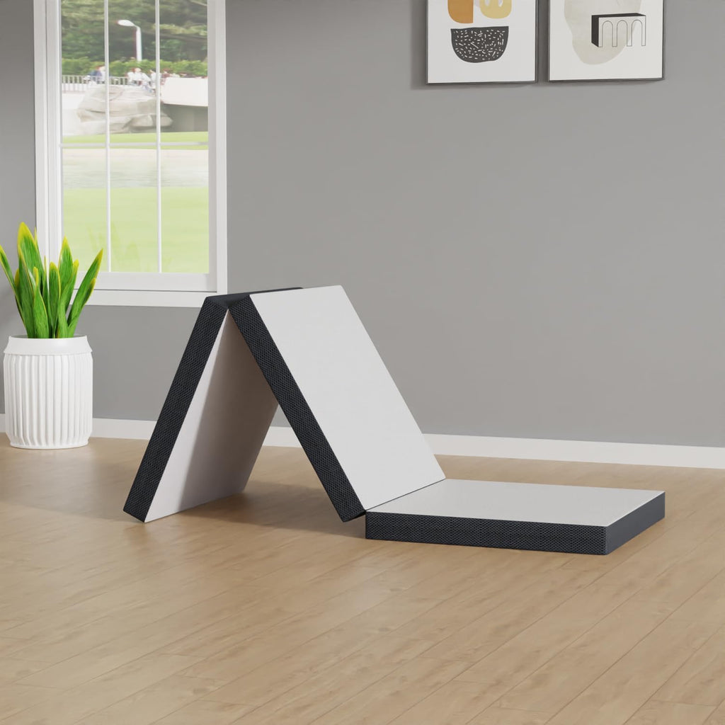 3 inch Tri Fold Memory Foam Mattress with Mesh Cover Y5025