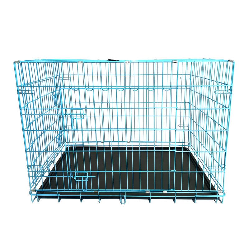 36-Inch Folding Metal Dog Crate with Divider and Removable Tray U673727