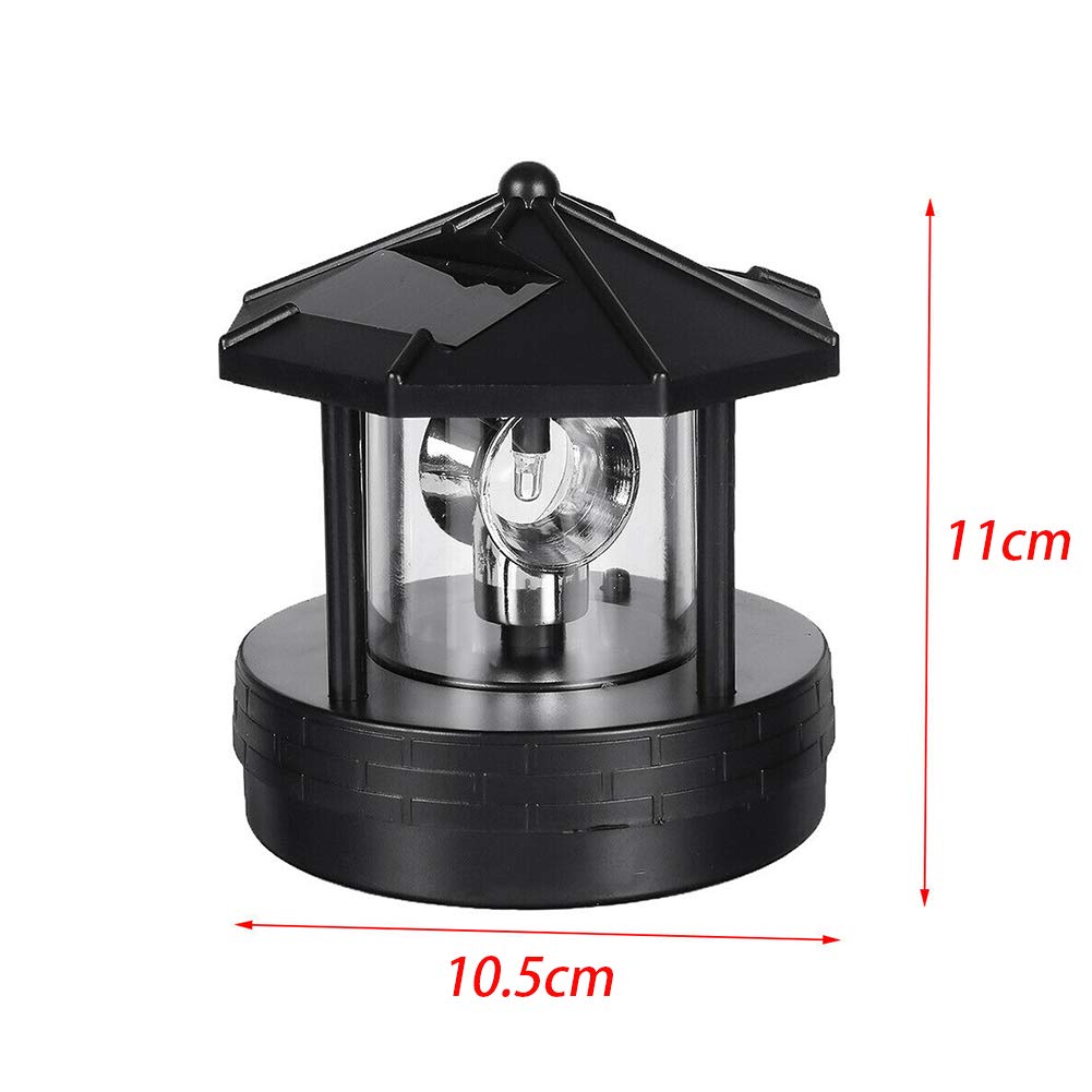 Solar Lighthouse LED Rotating Garden Light with 2 Solar Panels A9828