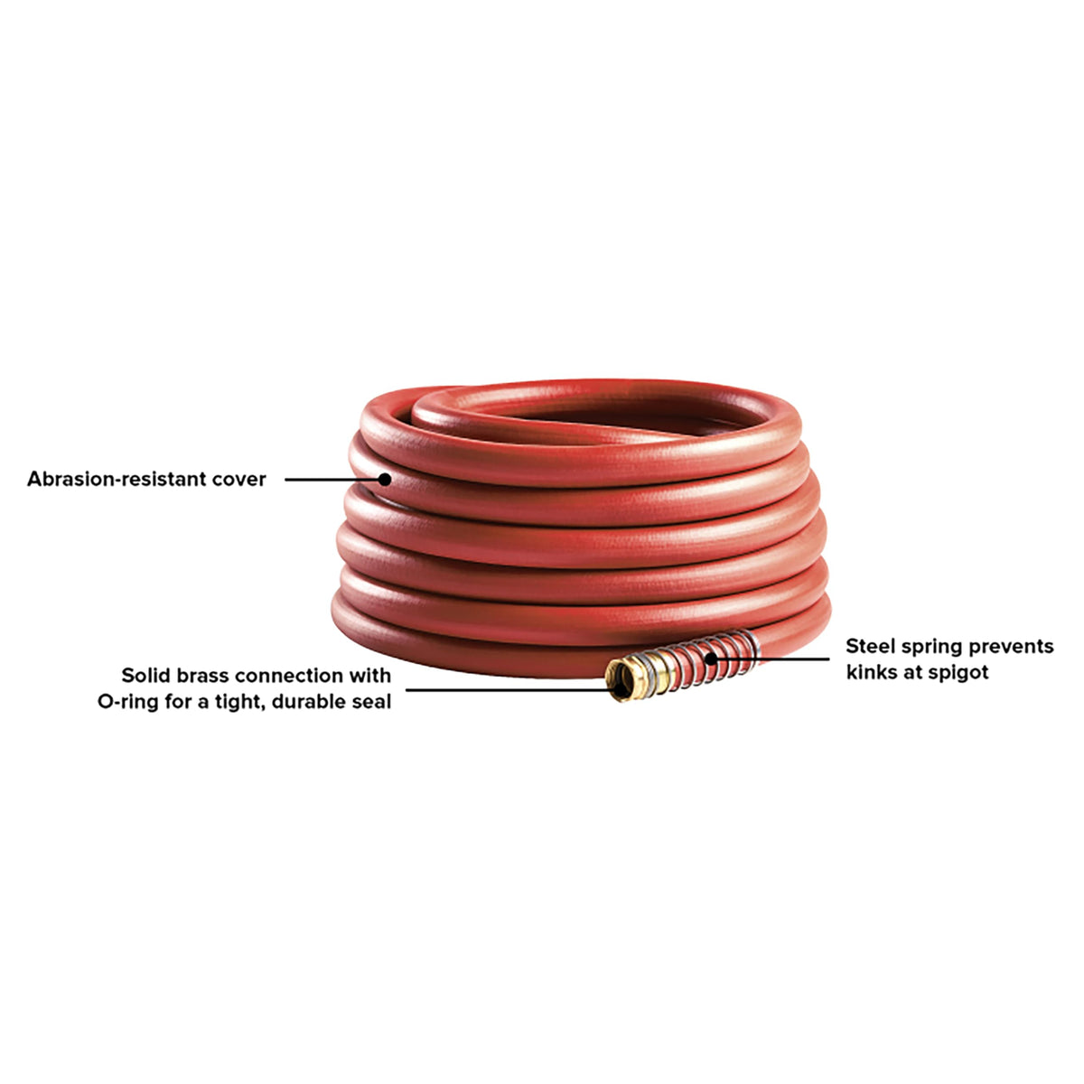 3/4" x 75' Heavy Duty Kink Resistant Garden Hose F9874
