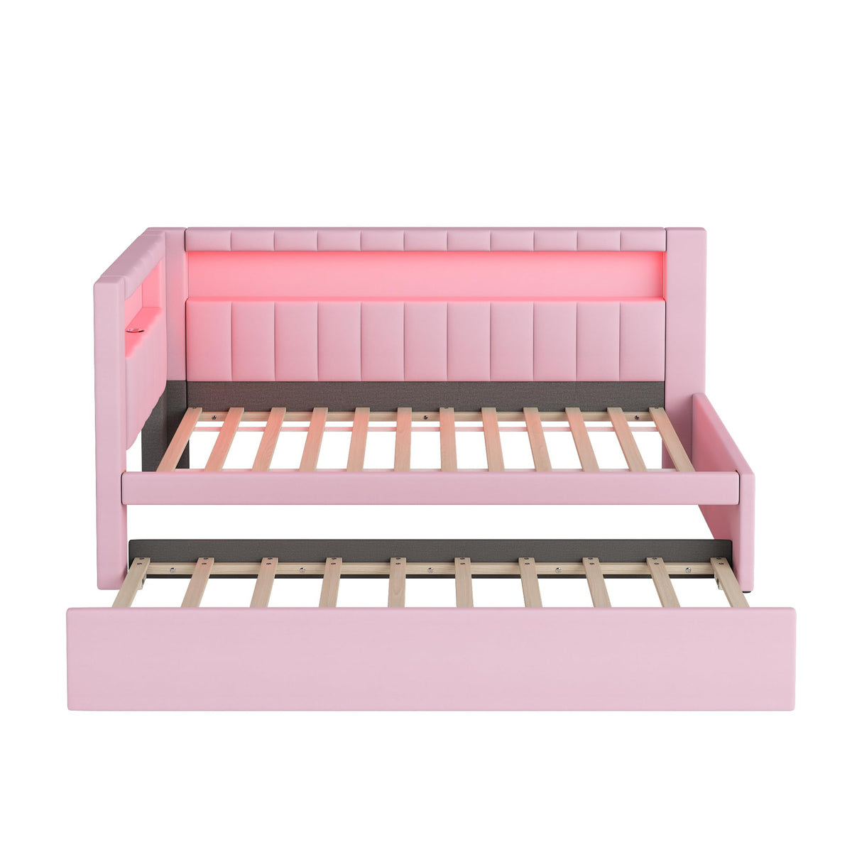 Pink Twin Size Daybed with Trundle K89433