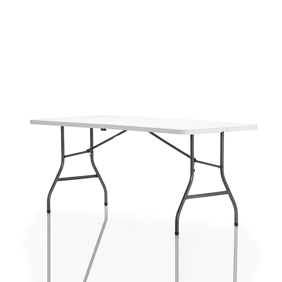6ft White Blow Molded Folding Table L73650