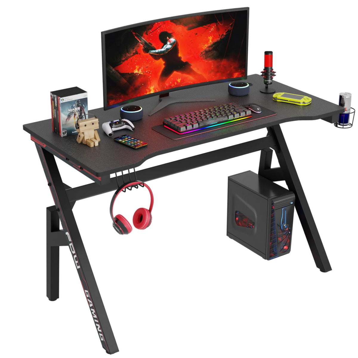 47" R-Shaped Gaming Table S285