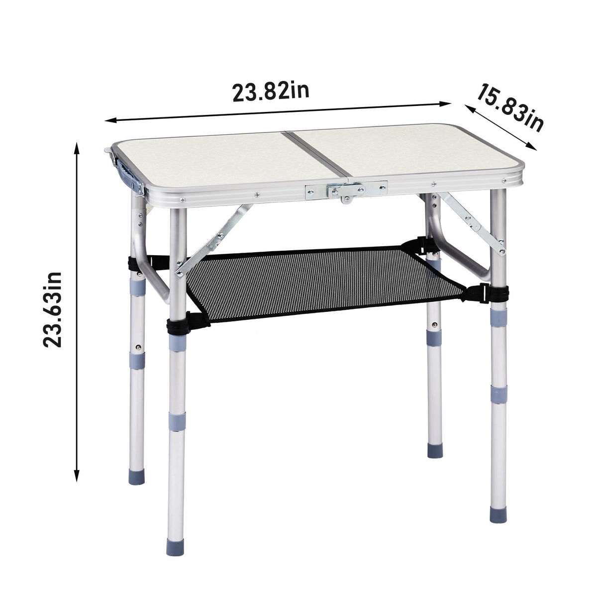 White 2ft Aluminum Folding Picnic Table W432