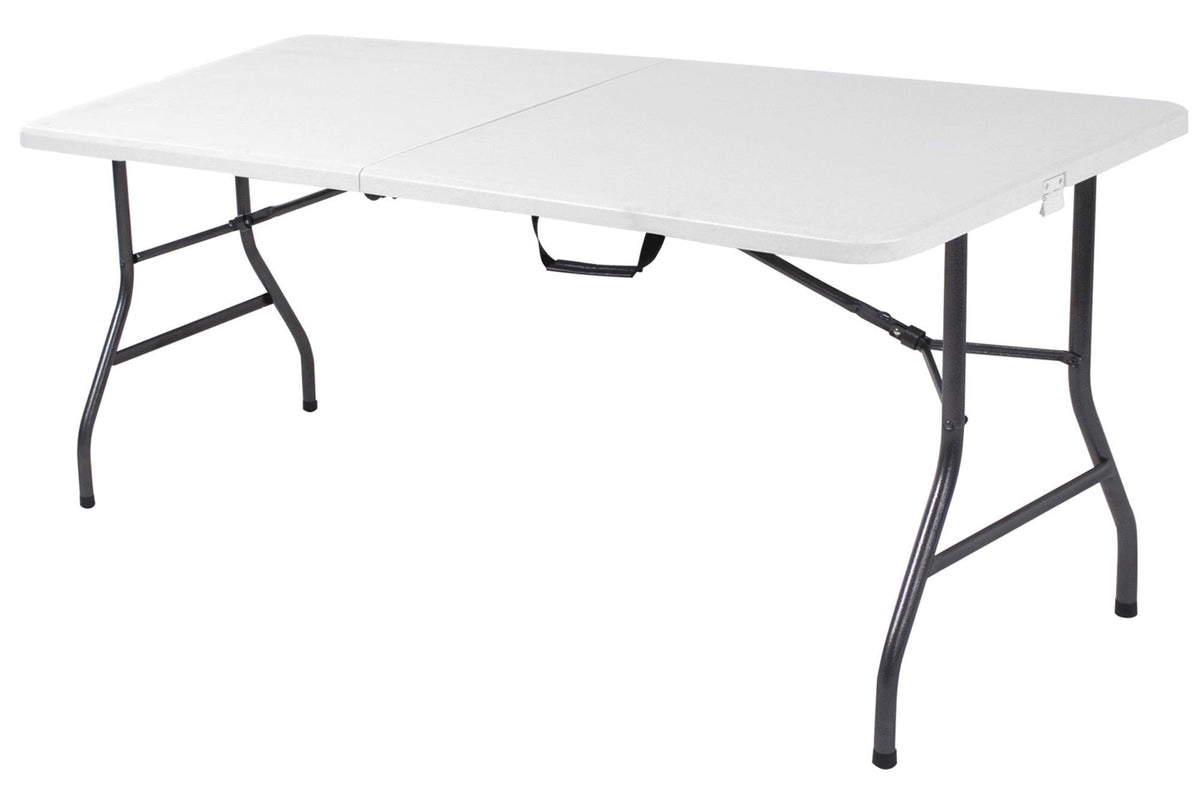 6ft White Blow Molded Folding Table L73650