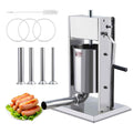 Manual 11 LBS Stainless Steel Sausage Stuffer with 4 Stuffing Tubes R812