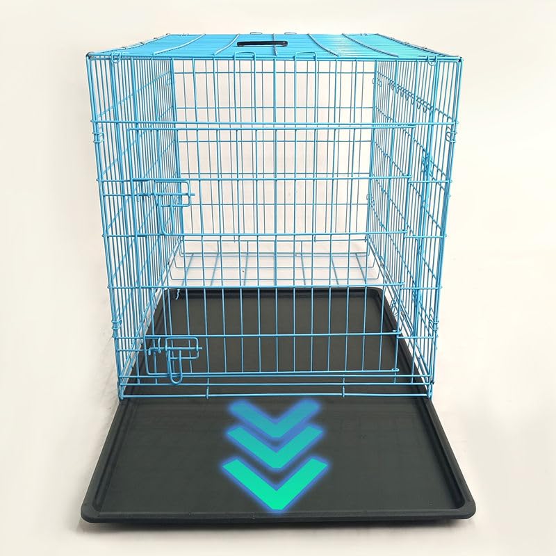 36-Inch Folding Metal Dog Crate with Divider and Removable Tray U673727