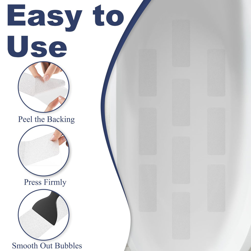 28PCS XXL Anti-Slip Shower Stickers with Scraper G3185