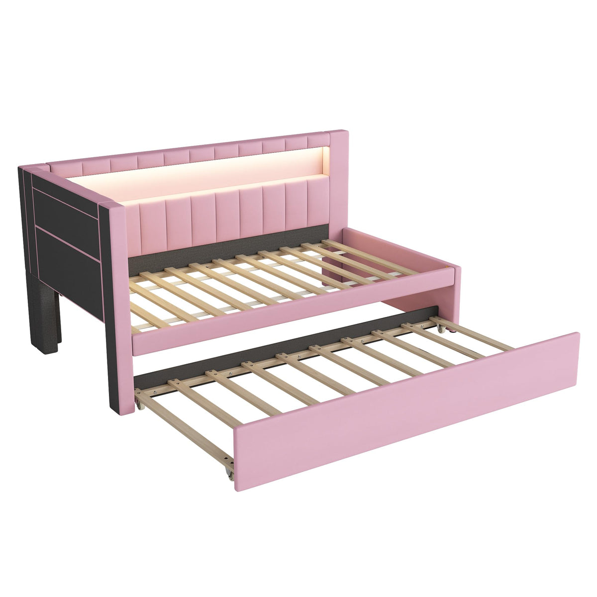 Pink Twin Size Daybed with Trundle K89433