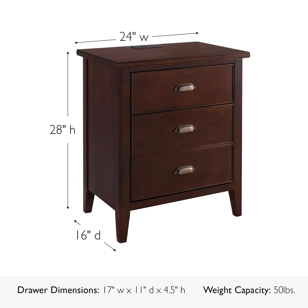 Chocolate Cherry Nightstand Side Table O13271