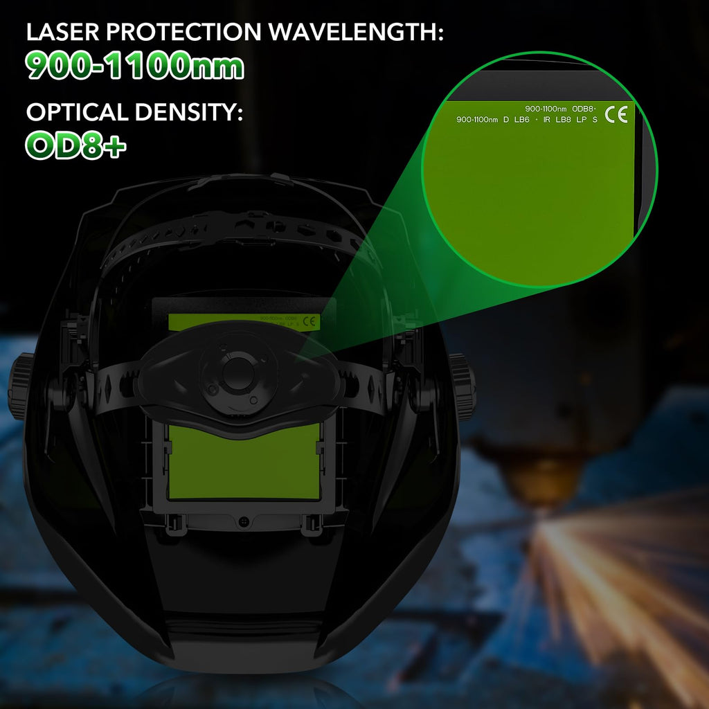 Auto Darkening Welding Helmet OD10+ Large Viewing Protective Mask G6972