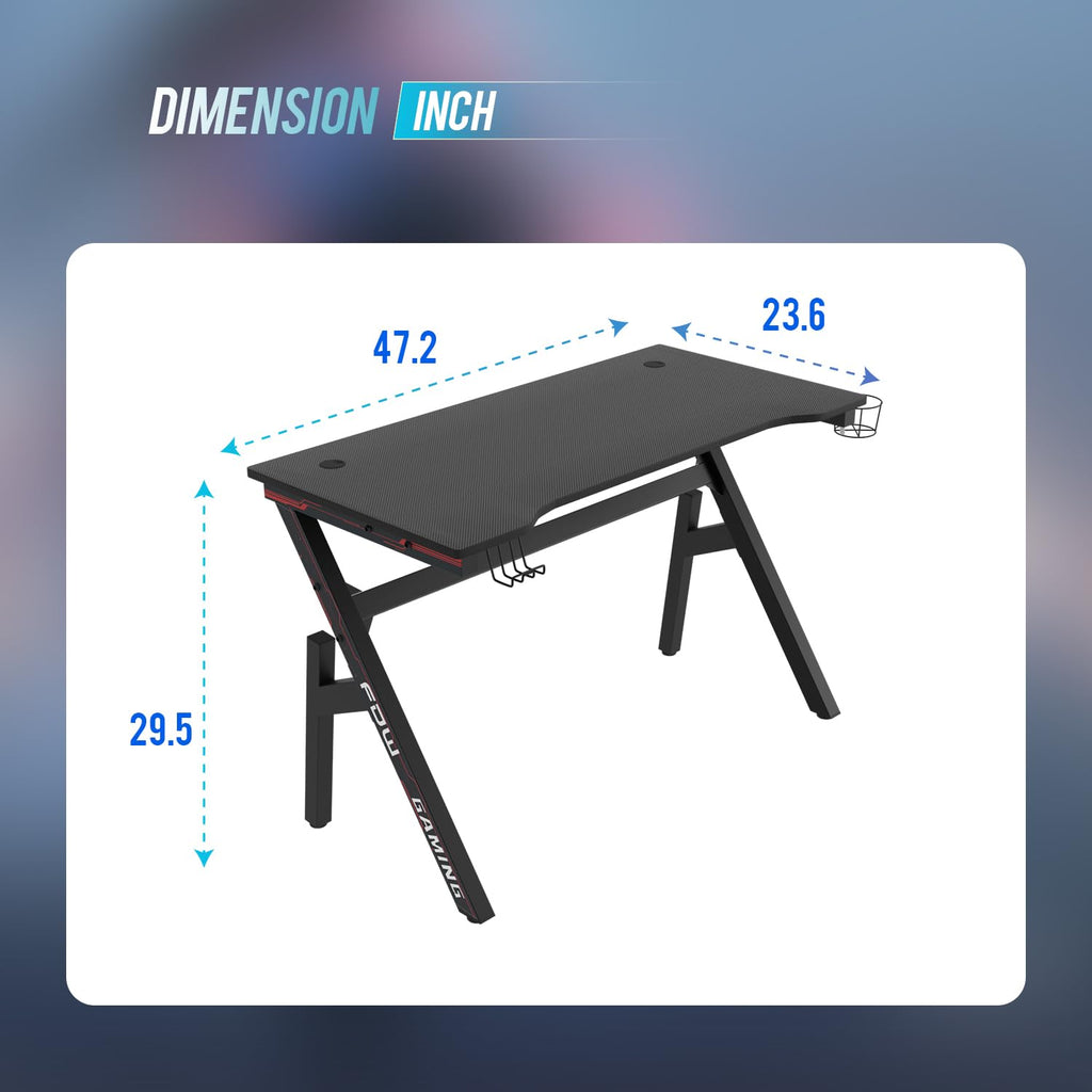 47" R-Shaped Gaming Table S285