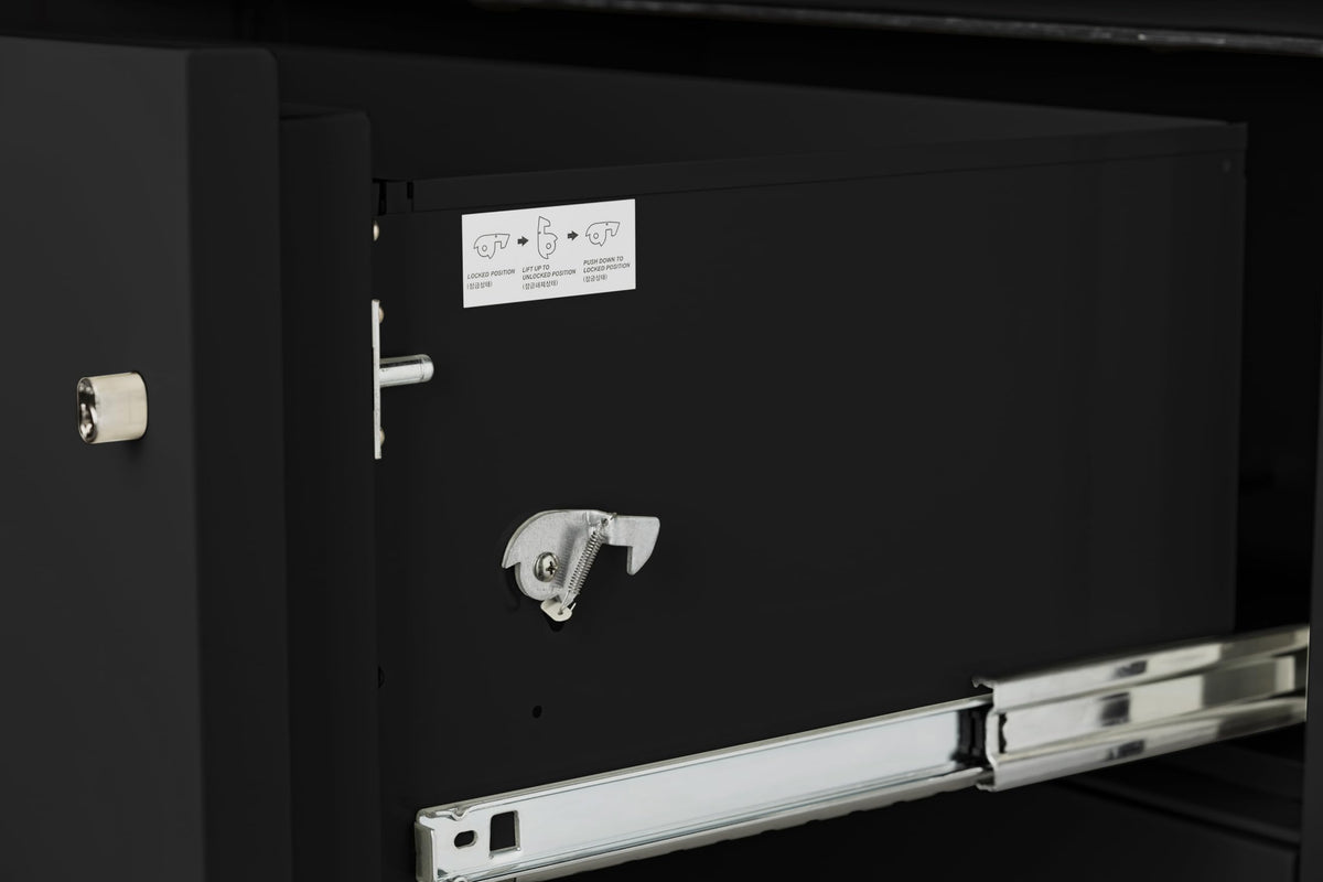 Black 4-Drawer Legal Fireproof File Cabinet K2124