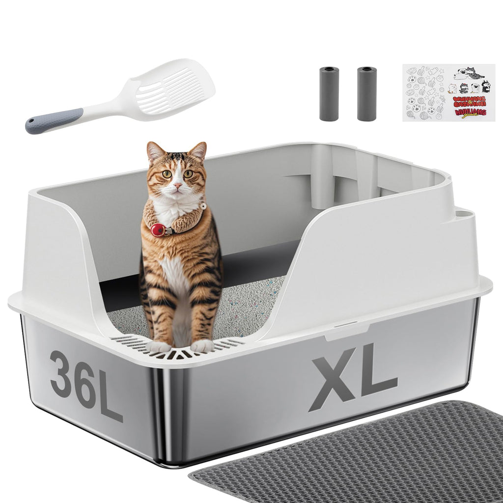 XL Non-Stick Stainless Steel Litter Box D52748