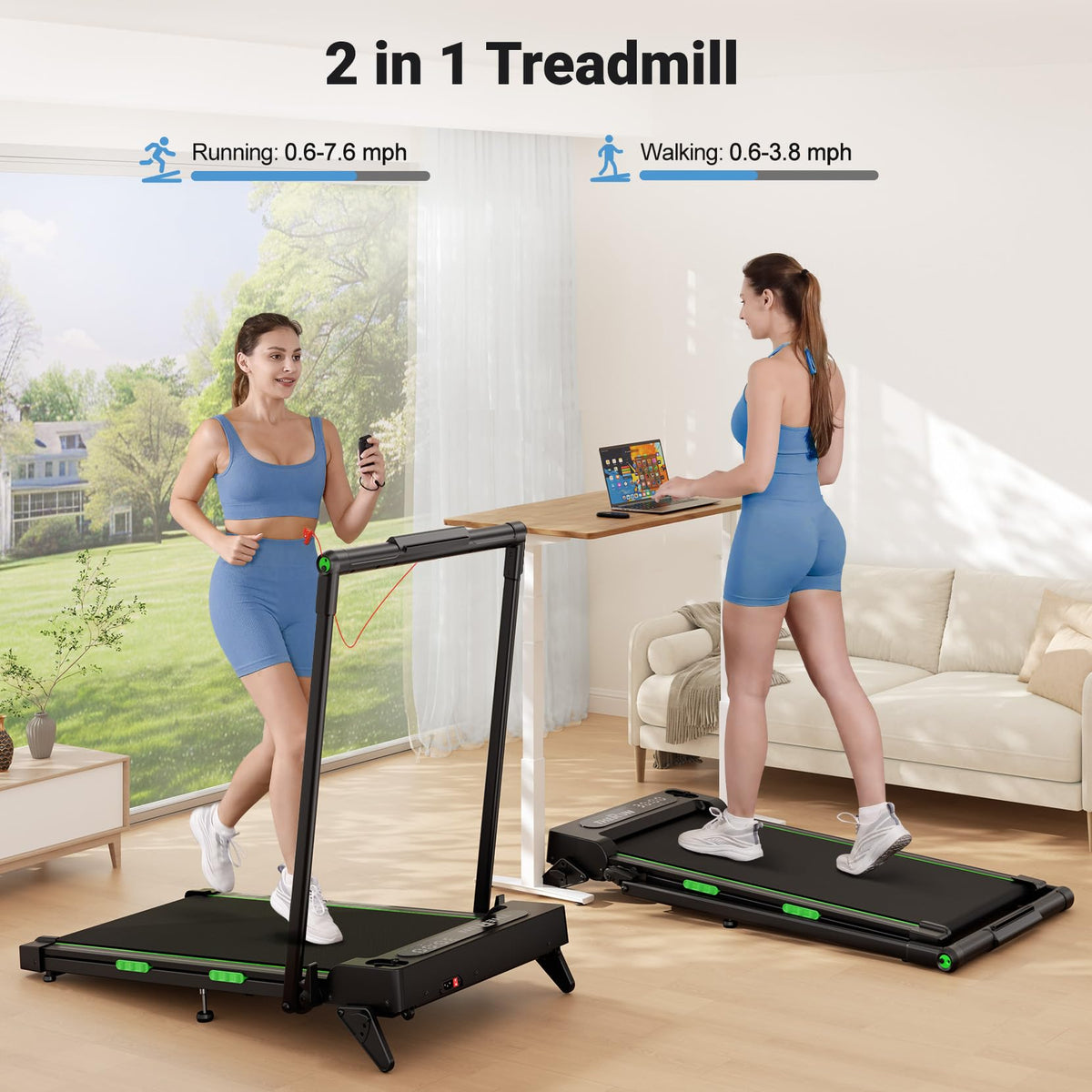 Walking Pad Treadmill with Handle Bar E740
