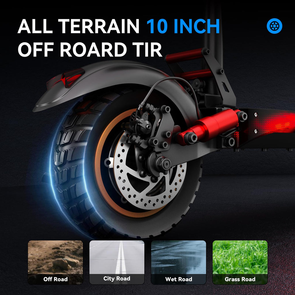 Electric Scooter with Seat 10 inch Off Road Foldable J5780