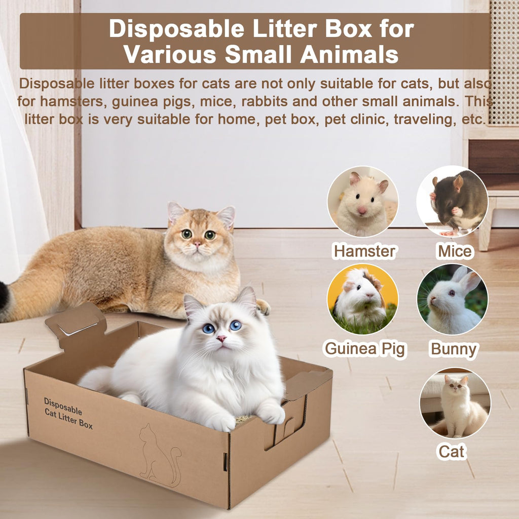 2 Pack Large Cardboard Cat Litter Box F409