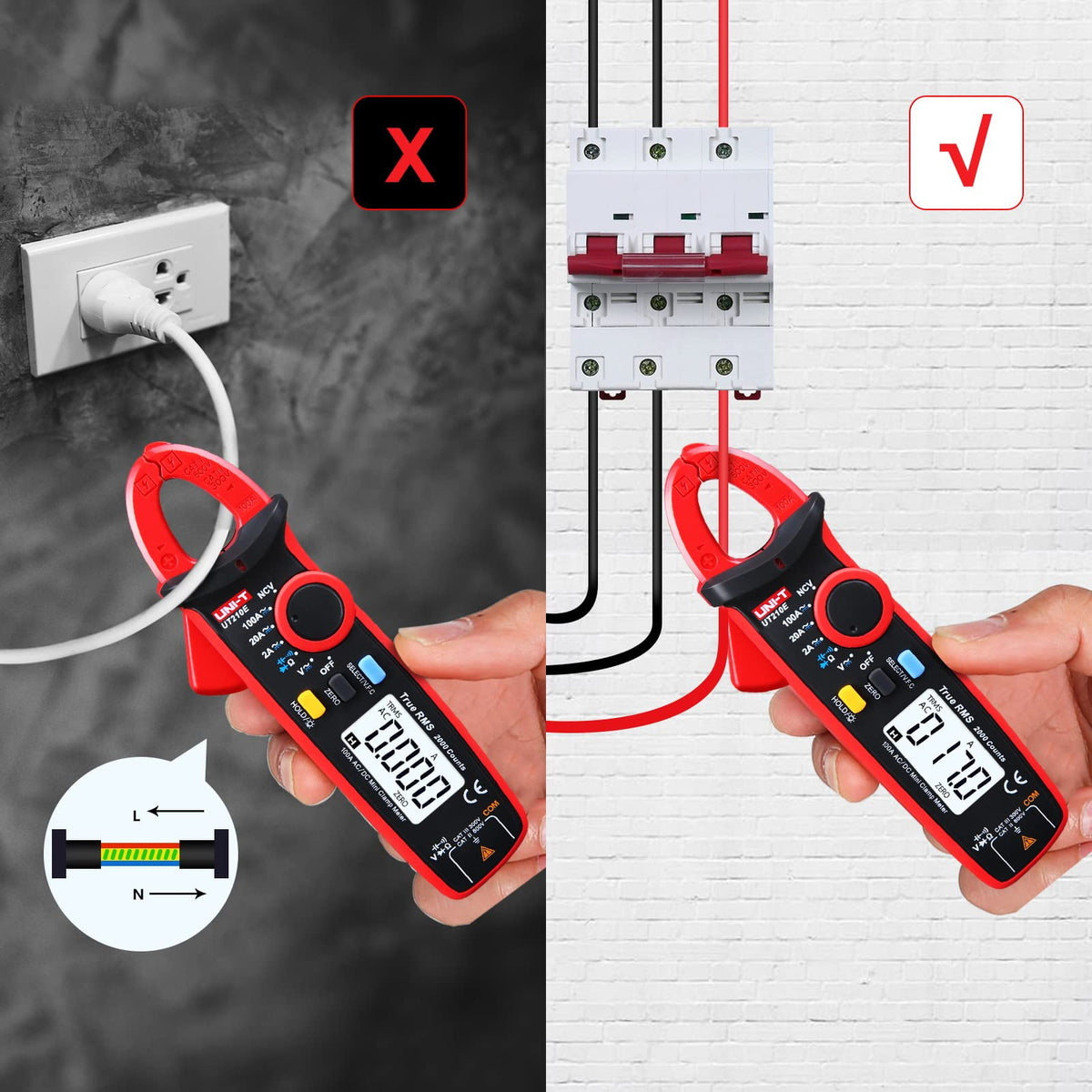 Mini Digital Clamp Meter & Phillips Screwdriver E985