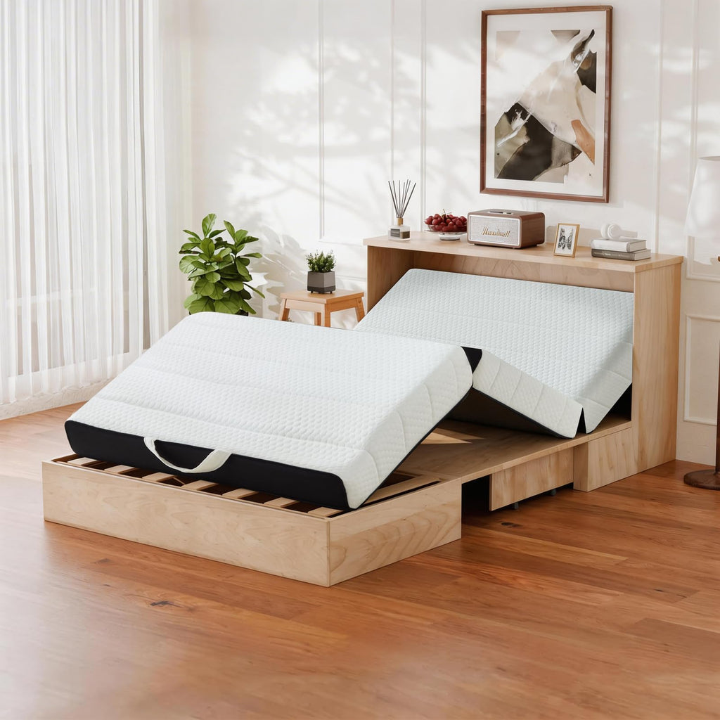 King Tri-Fold Memory Foam Mattress with Washable Cover M1962