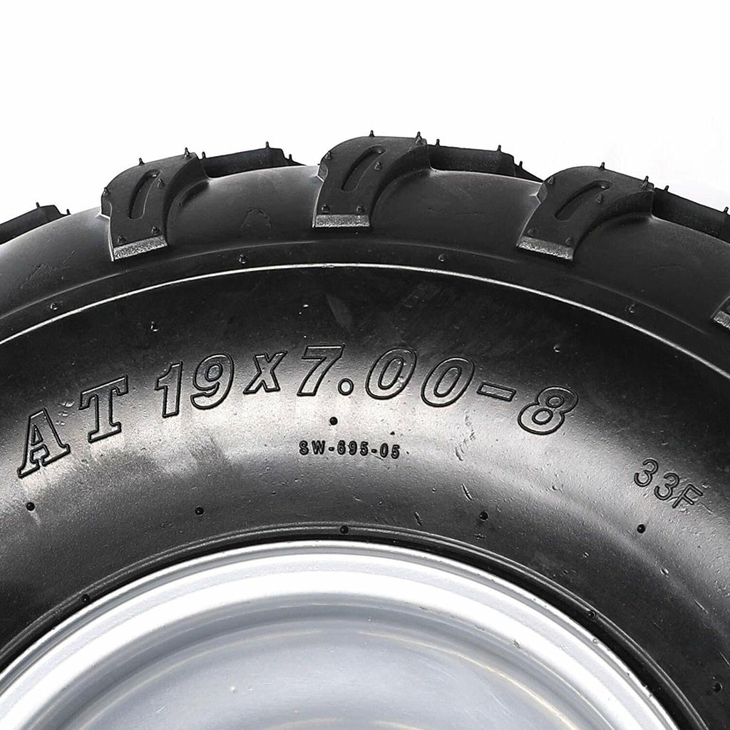 19x7-8 8 Inch All Terrain Tubeless Tire Wheel Assembly 4 Pack N739281