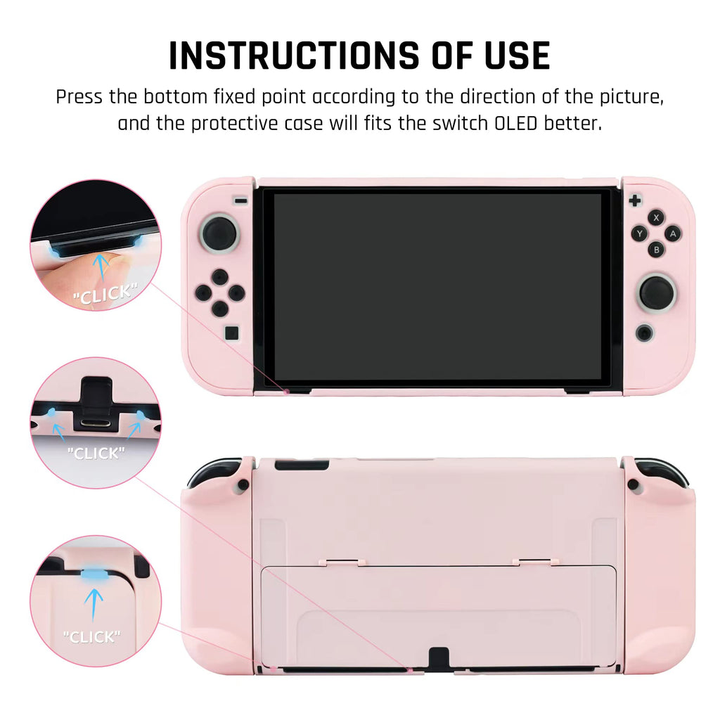 Pink Protective Hard Cover for Nintendo Switch OLED D58830