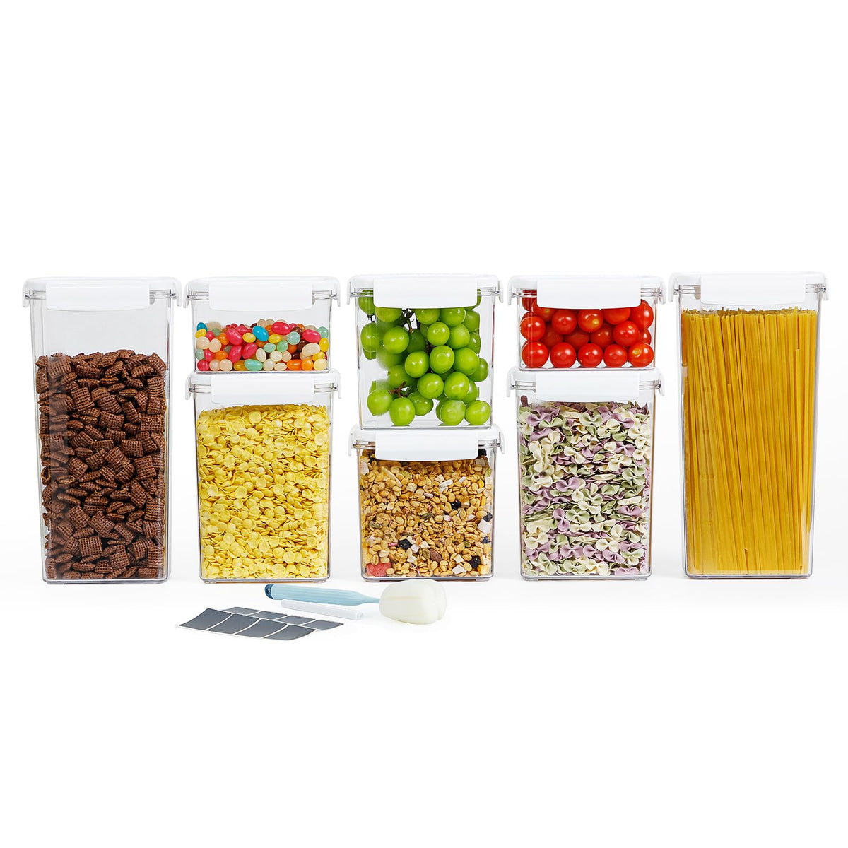 Airtight Pet Food Storage Containers with Lids, BPA Free Plastic 8-Pack L938619
