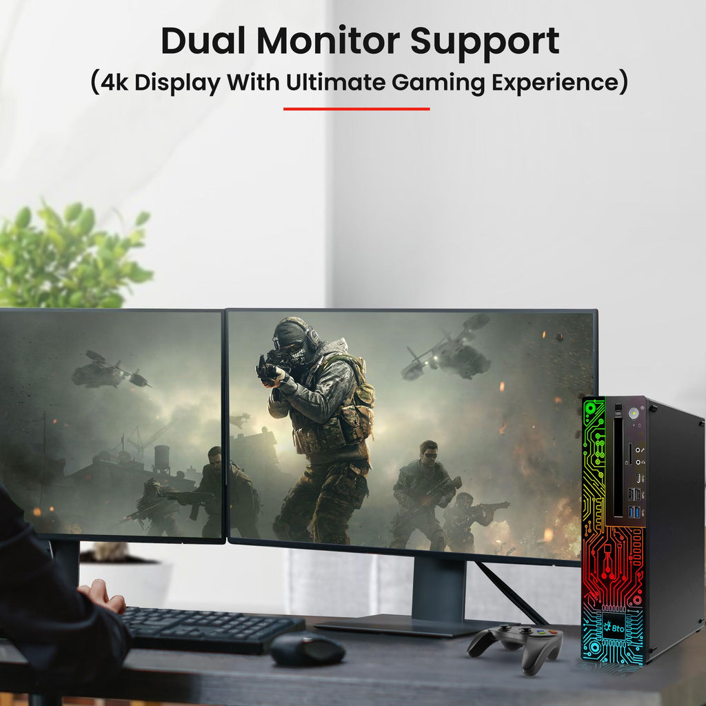 RGB Gaming Desktop PC Intel i5 16GB Ram 512GB SSD GeForce GT 1030 Windows 11 Pro P613